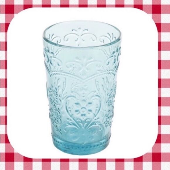 The Pioneer Woman Adeline 16-Ounce Emboss Glass Tumblers, Set of 4: - Picture 4 of 6